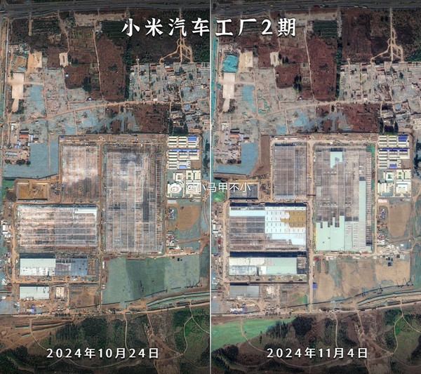 小米汽車工廠二期進展曝光：塗裝車間裝置瘋狂製作中